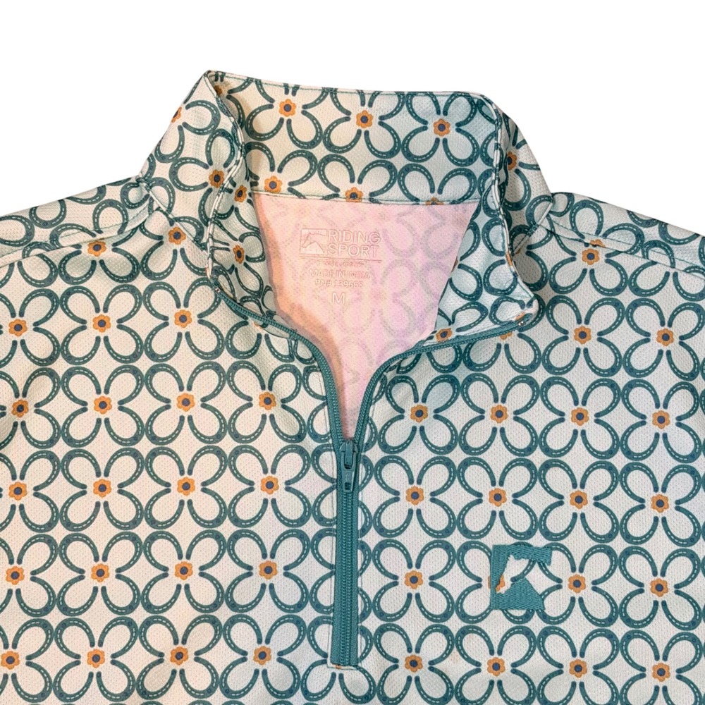 Riding Sport Dover Saddlery Airflow 1/4 Zip Print Short Sleeve Riding Shirt- MED - Picture 3 of 12